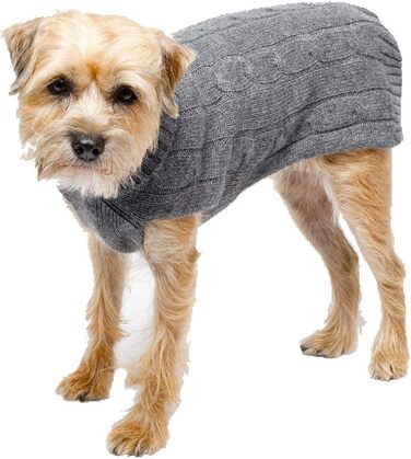 Кашеміровий жилет для маленьких собак та котів, антрацит, розмір M (Medium), темно-сірий