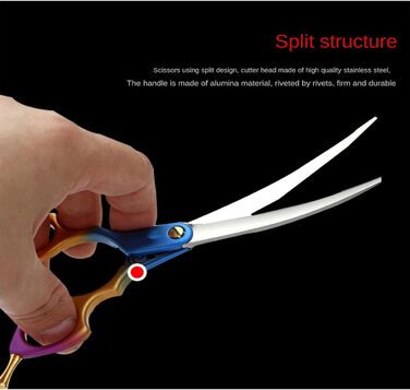 Ножиці для грумінгу собак та котів 7.5 дюймів, професійні ножиці для грумінгу з нержавіючої сталі 440C, ергономічні ручки з алюмінію (рожевий+сірий)