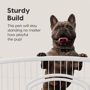 Клітка для собак Iris USA Laufstall, біла, 4 панелі, 61 см, без дверей