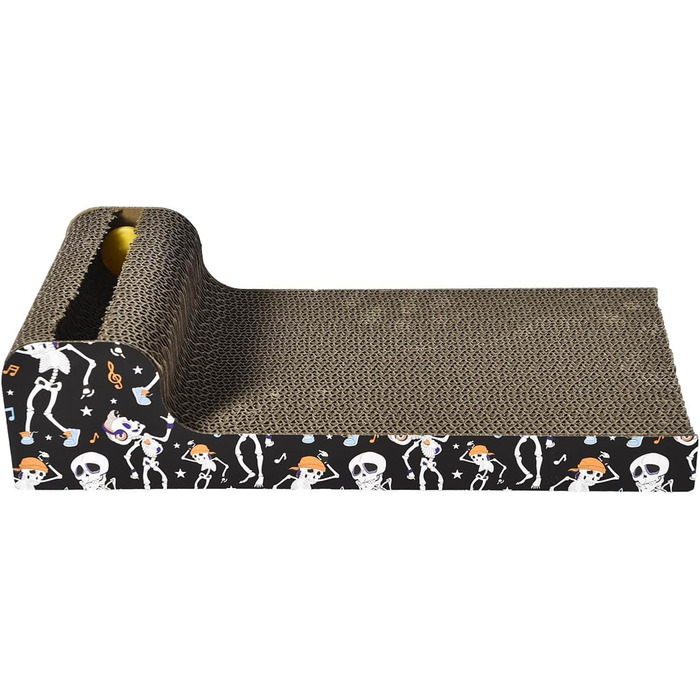 Екологічна кігтеточка з дзвоником: 2-в-1 для котів - 24x45x5 см (Teo)