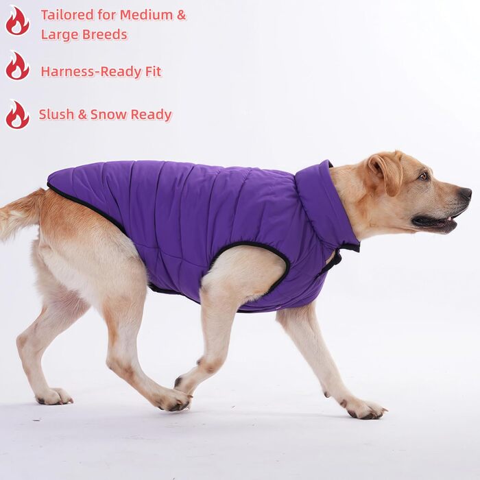 Зимова куртка для собак LovinPet, двостороння, розміри M, L, XL, з кнопками, пухова, вітронепроникна, снігонепроникна та водонепроникна, темно-зелена та сіра