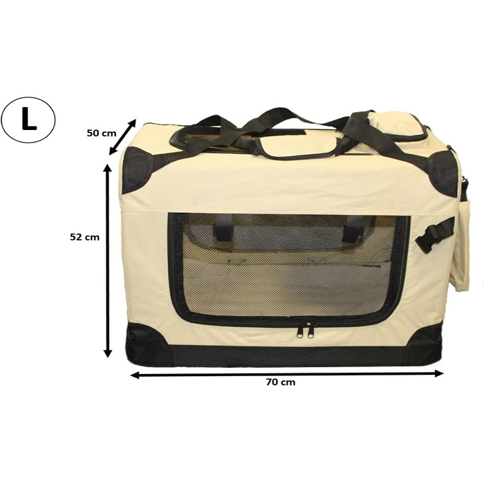 Складана переноска для собак та котів Walexo (BEIGE, L)