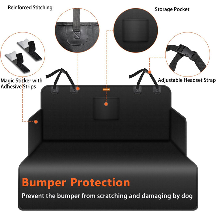 Захист для багажника автомобіля Alfheim для собак, нековзний, водонепроникний, антифлексинговий, для маленьких авто та SUV