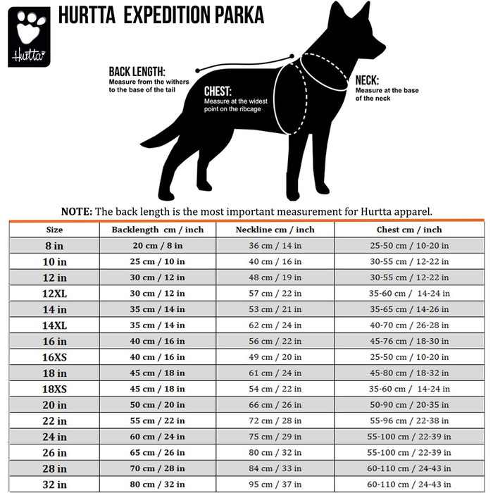 Зимова парка Hurtta Expedition для малих собак, чорна, 30 см