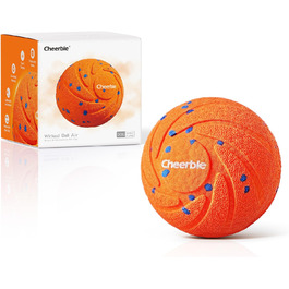 Інтерактивний собачий м'яч Cheerble Wicked Ball Air, саморухомий, 3 режими, розумна іграшка для собак з LED-підсвіткою, помаранчевий, подарунок на день народження