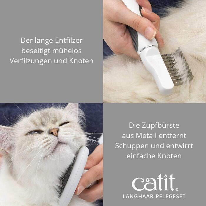 Catit набір щіток для довгошерстих котів, щітки для догляду за шерстю довгошерстих кішок