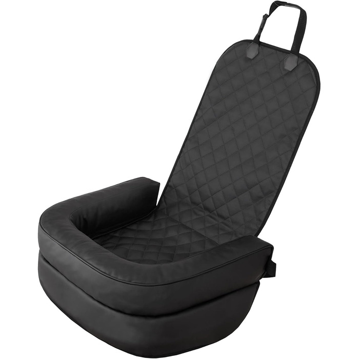 Підстилка для собак у машину, переноска для котів та собак, корзина для собак, лежанка для собак, 42 x 55 см (Чорний екошкіра)