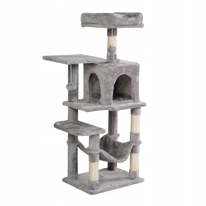 Кігтеточка для котів Aga, 36x46x110 см, сіра
