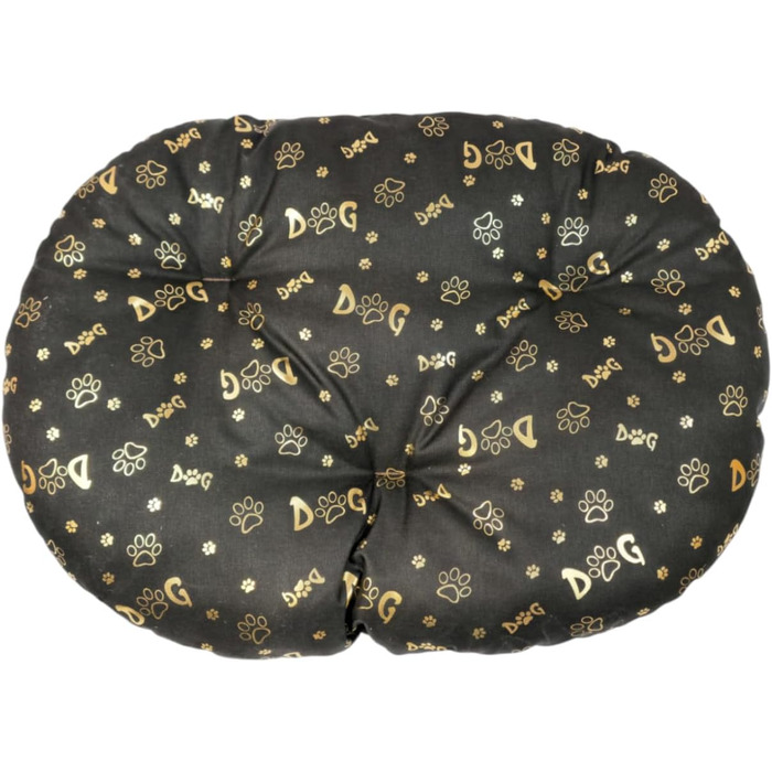 М'який лежак для собак та котів, овальний, 50x34 см, коричневий, миючий