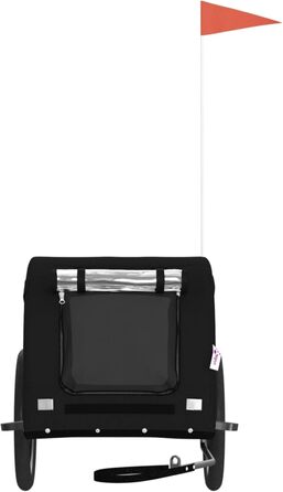 Ферштайнт Причіп для велосипеда, переноска для собак, чорний. Причіп для велосипеда, вантажний причіп, транспортний причіп. Максимальне навантаження 45 кг, матеріал: Оксфордська тканина та метал. Розміри: 136 x 69 x 73.5 см.