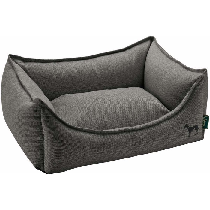 Диван для собак Livingston, класичний, структура тканини, розмір M, антрацит, 80x60x25 см