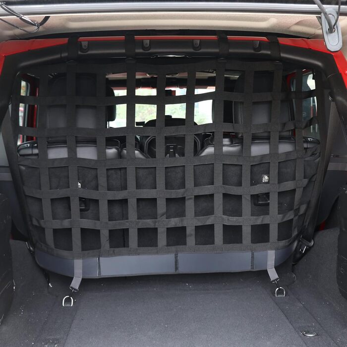 Сітка для собак BESTAOO, захисна перегородка для авто Jeep Wrangler JK/JL 2/4-дверний (2007-2022), оновлена версія, бар'єр на заднє сидіння