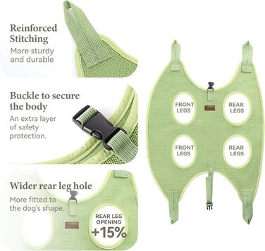 Гамак для собак Haustierpflege: регульований та складаний, розмір M (відстань між ніжками 11-14', вантажопідйомність до 20 кг)