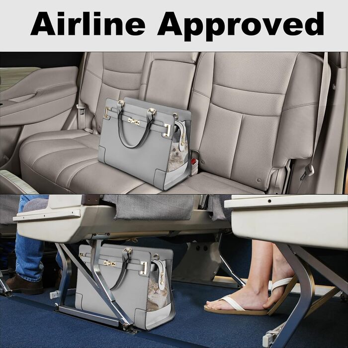 Сумка-переноска для собак NewEle Fashion: стильна переноска для маленьких собак та котів. Містка (2 великі кишені), до 4.5 кг, чорна, для подорожей, відповідає вимогам авіаліній. Сумка-переноска з PU шкіри для собак та кошенят.