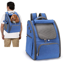 PETCUTE Рюкзак для собак та котів, дихаючий, складаний, для маленьких тварин, блакитний