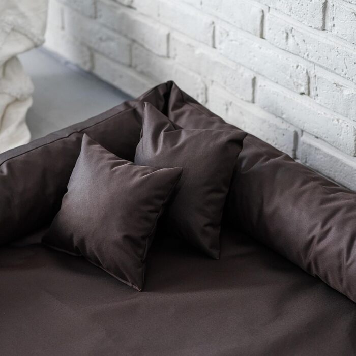 Ортопедичне ліжко для собак Puffi Orto, велике, середнє, маленьке - подушка для собак, килимок для собак з поліестеру - водонепроникне, зносостійке, знеболююче (4XL+|180x130см, Коричневий)