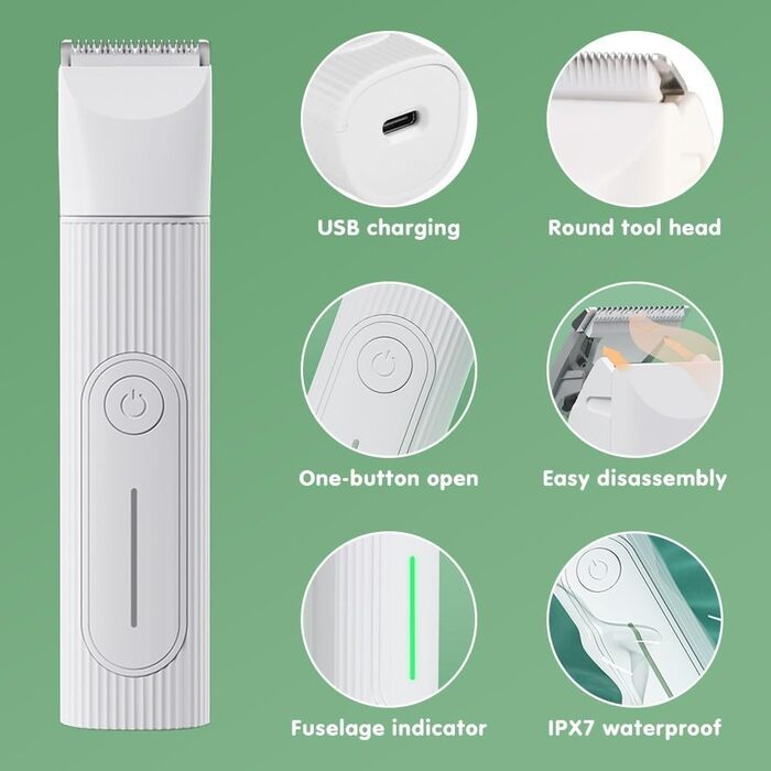 Машинка для стрижки собак та котів 4-в-1, безшумна, водонепроникна, акумуляторна