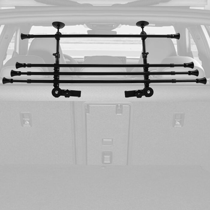 Сітка для собак у багажник авто, універсальна, з нержавіючої сталі. Підходить для седанів, універсалів, SUV. Висота: 32–50 см, Ширина: 85–140 см