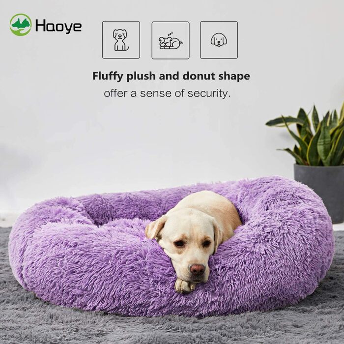 Кругле ліжко для собак та котів, Deluxe, сіре, Ø 60 см, 40 см. Зручне та миється.