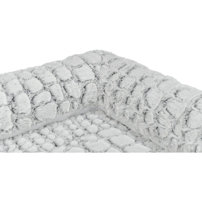 Ортопедичне ліжко для собак TRIXIE Vital Lino, 110x75 см - м'яке ліжко з memory foam, для літніх собак, чорний/сірий