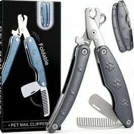 Професійний кусачки для обрізання кігтів собак: тихий, гострий, для всіх порід, з металевим шліфувальником