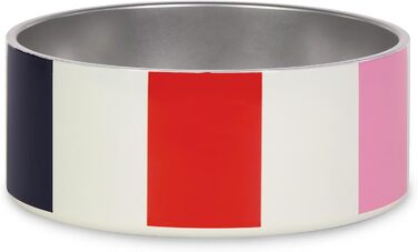 Миска для собак kate spade new york Adventure Stripe, нержавіюча сталь, нековзка, для корму і води, 453 г