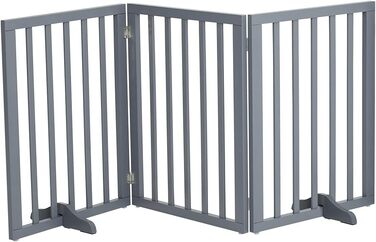 Захисне бар'єр для собак Fellie: дерев'яний, без свердління, для дому та сходів, H60см, 4 панелі (L183×H60cm)