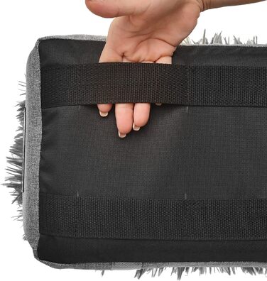 Підлокітник для собак у авто | Універсальний, миючий, зносостійкий, для середніх собак | Підходить для центральної консолі, переднього сидіння, пасажирського сидіння, заднього сидіння | Сумка для собак, для маленьких собак | Колір: сірий