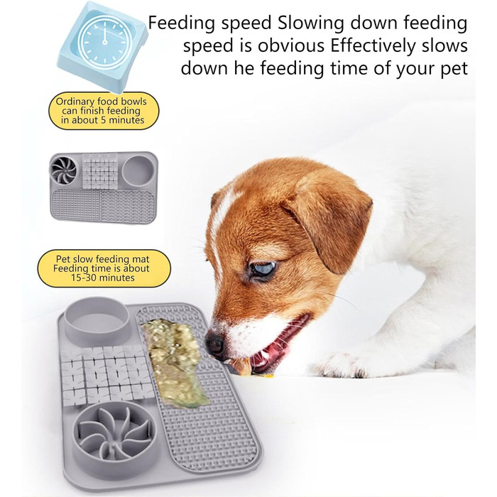 Лінсмер годівниця для облизування, інтерактивна іграшка-головоломка для собак та котів (сіра)