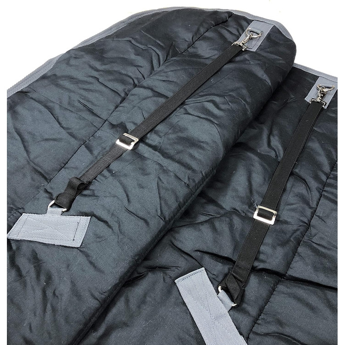 Зимова ковдра для коня 500g, утеплена, м'яка, зручна, для стійла, чорна, зелена, 162 см