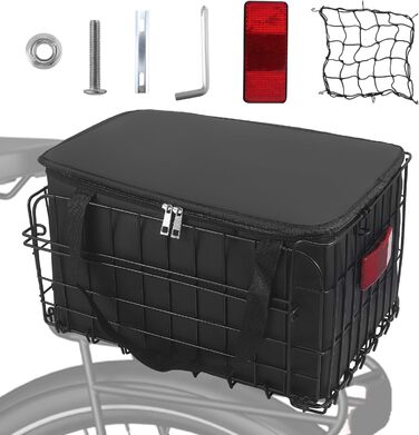 Задній велосипедний кошик, складаний, металевий з водонепроникним чохлом, для собак, домашніх тварин, E-bike, mountain bike, city bike, cruiser