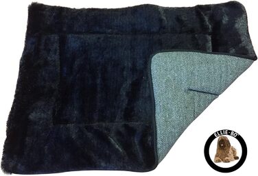 Ліжко для собак Ellie-Bo Wende, Tweed та штучне хутро, для клітки розміру M, 76 см (Чорний, S - [L56 x W41 x H3cm])