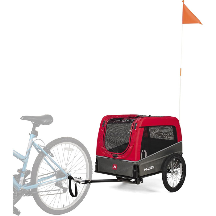 Причіп для велосипеда для собак Deluxe Getaway Solids M, червоний – для прогулянок