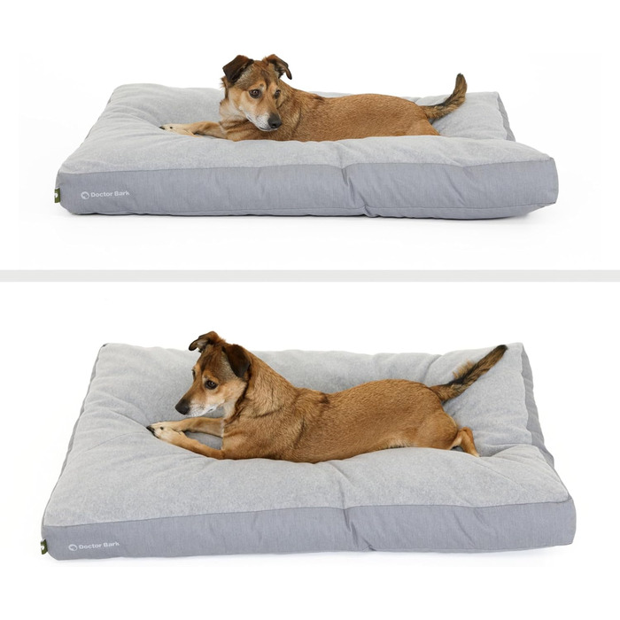 Килимок для собак середніх порід GreenLabel - м'який, пухнастий, миючий (100x72 см, світло-сірий)