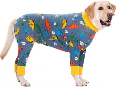 Комбінезон для собак великих порід, захисний, анти-шерсть, проти слини, захист ран, піжама-комбінезон (XXXL, темно-синій)