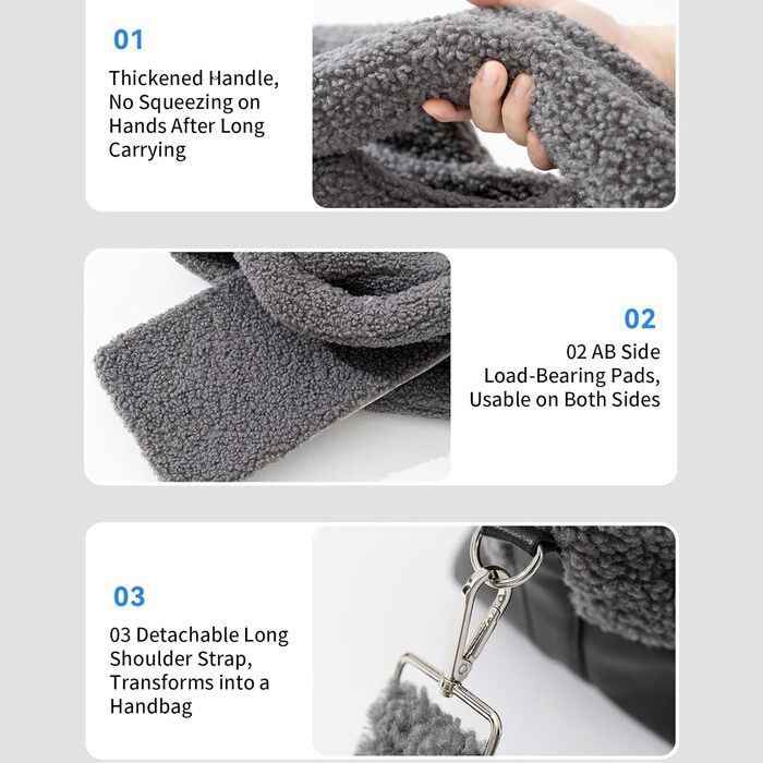 Транспортна сумка для маленьких собак - 600 г, сумка-холодильник для тварин, сумка-переноска з регульованим плечовим ременем, безпечний супутник, легкий захист на зиму | сіра