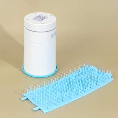 Масажер для миття лап тварин FRCOLOR USB, силікон, блакитно-білий, для собак, 16.4x10.4x2.3 см