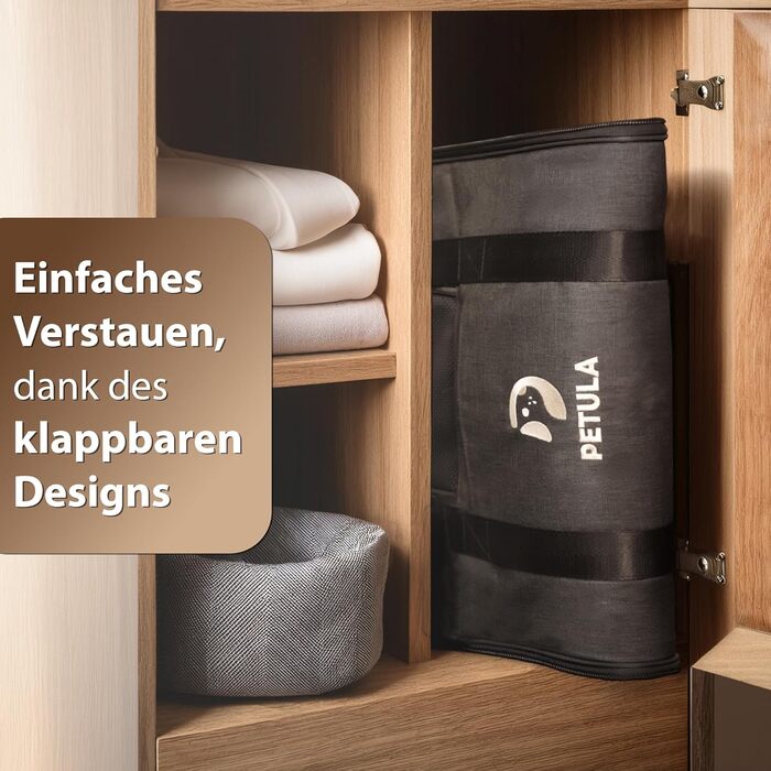 Транспортна сумка для котів та собак Petula Katzentasche & Hundetasche, чорна, до 13 кг