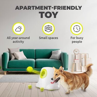 Автоматична машина для метання м'ячів iFetch Mini 5 см, синя, інтерактивна іграшка для малих собак з 3 м'ячиками
