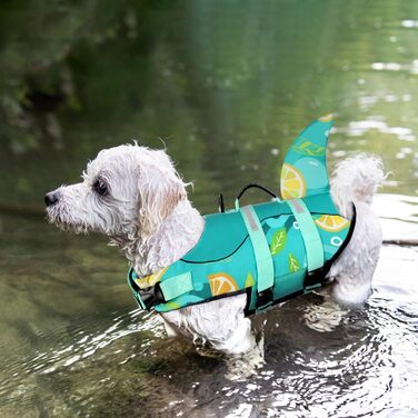 Жилет рятувальний для собак Queenmore, регульований, для середніх та великих собак, з високою плавучістю та міцним ручним тримачем