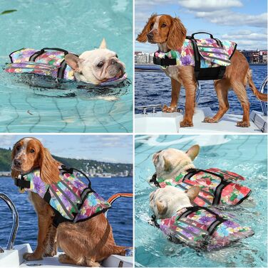 Жилет для плавання собак Petglad з дизайном крила, світловідбиваючий жилет для собак з поплавком для підборіддя, для басейну, пляжу, катання на човні, серфінгу, середніх та великих собак (Помаранчевий, XS) XS (Обхват грудей 29.5-41.9 см) (XS (Обхват груде