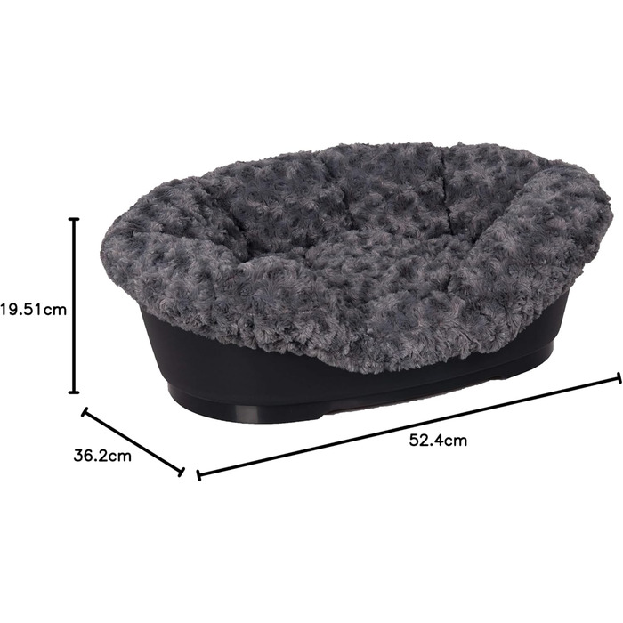 Лежак для тварин Karlie Bezug Cuddly, сірий, для будки Domus 80 см, 92x61x26 см