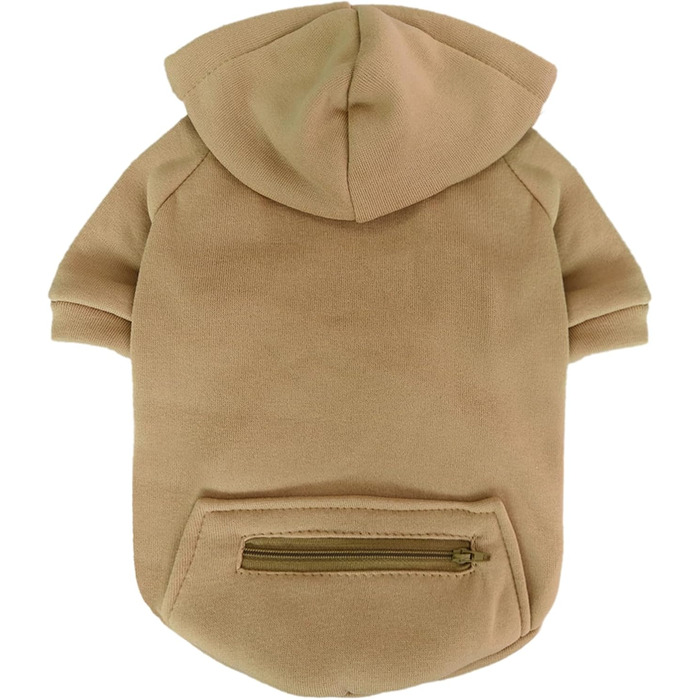Теплий зимовий одяг для собак: Худі для цуценят та маленьких собак Jecikelon (Хакі, XX-Small)