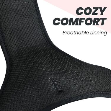 Нашийник для собак VIVAGLORY Easefit, анти-тягнучий, з ручкою, для тренувань та прогулянок, м'який, не дає вирватися, M (Sakura-Rosa, L(64-84cm обхват грудної клітки))