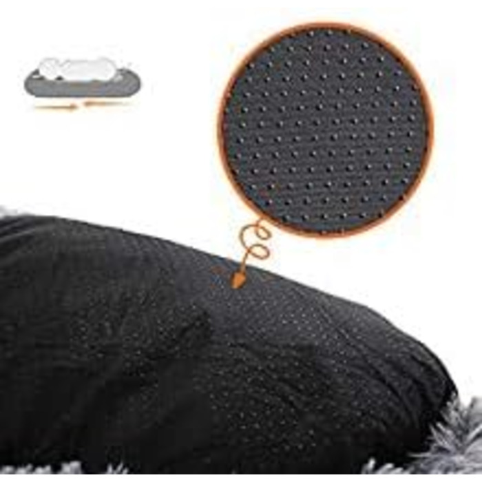 Ортопедичне ліжко для собак великих порід, м'яке плюшеве ліжко для котів та собак, біле, 60 см