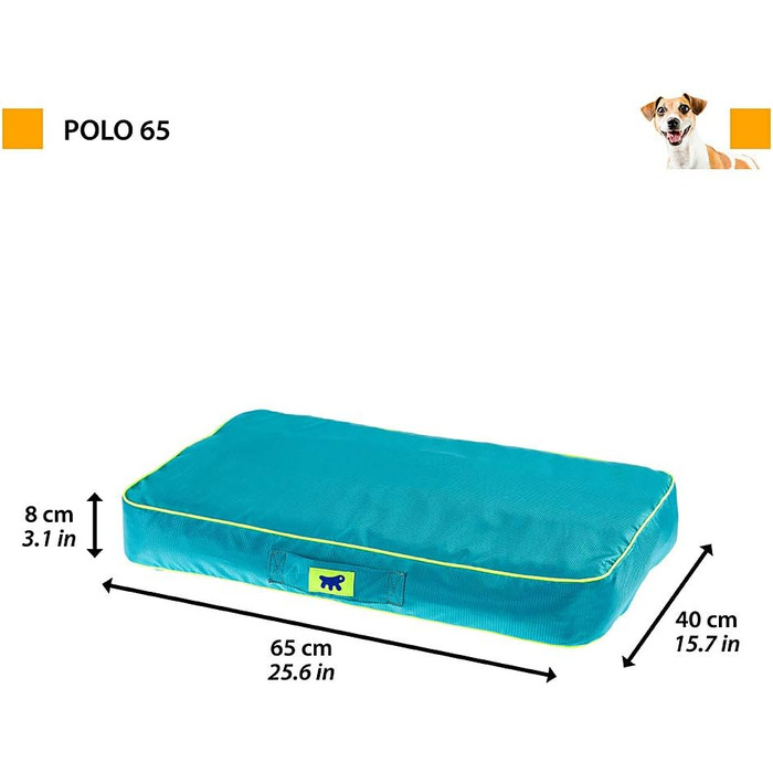 Ортопедичний лежак для собак та котів FERPLAST Polo - 80x50x8 см (BLAU)