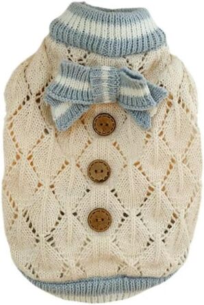 Теплий в'язаний светр для собак та котів: куртка, плащ, костюм для Sphynx, коричневий, розмір M