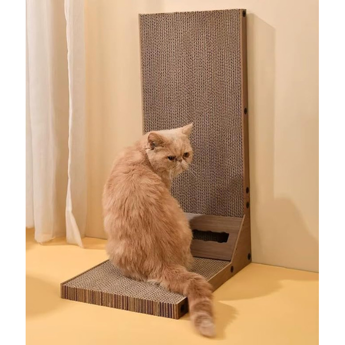 Кігтеточка для котів L-подібної форми, 58 см, з картонної коробки, іграшка для котів, 58x40x25 см