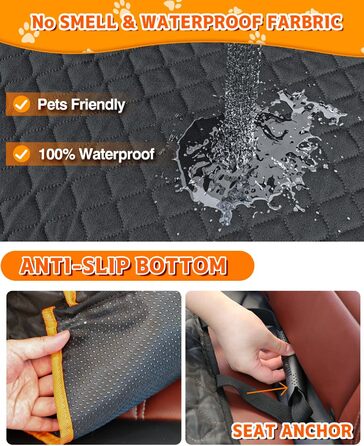 Подовжувач для собачого автокрісла, чохол на сидіння для собак з жорстким дном, собача гамак, захисний килимок для заднього сидіння авто, сумісний з F150, RAM1500, Silverado, GMC, Tundra