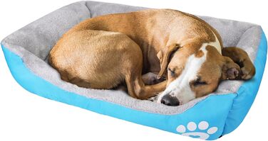 Ліжко для собак Lucky 70см - м'яке та затишне собаче ліжко для середніх собак, придатне для прання (світло-блакитний)